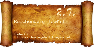Reichenberg Teofil névjegykártya